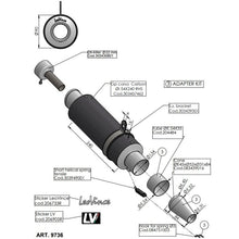 Load image into Gallery viewer, LV Uni Muffler Kit Gp Corsa Carbon Fibre 54mm For Bajaj Pulsar RS200