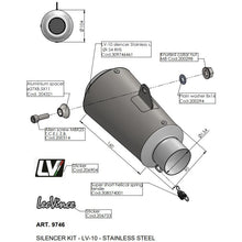 Load image into Gallery viewer, LV Uni Lv 10 Muffler Kit Stainless 54mm For Bajaj Pulsar RS200