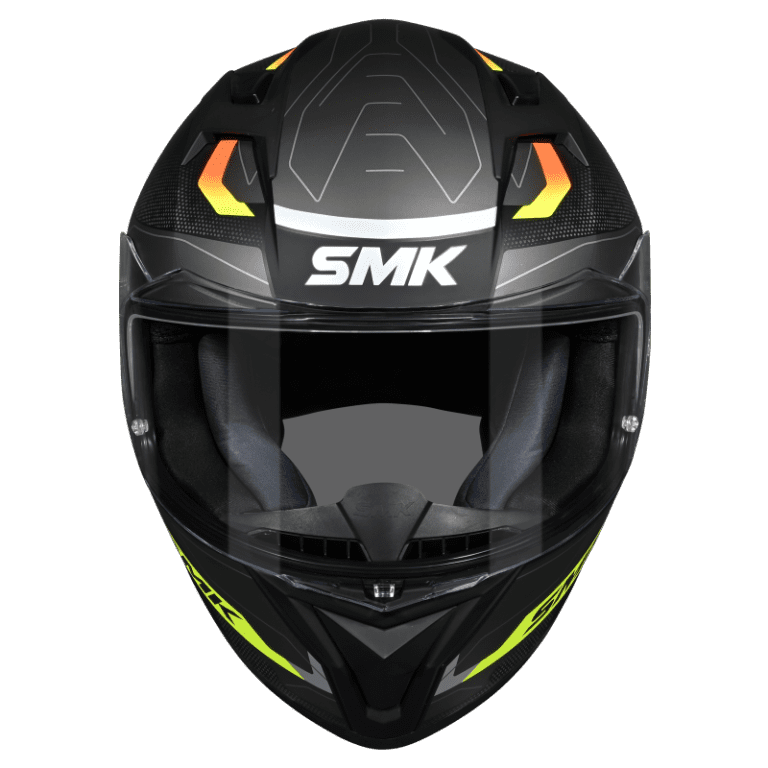 SMK Stellar Sport Flight (MA264) Full Face Helmet - Matt Black/Grey/Yellow