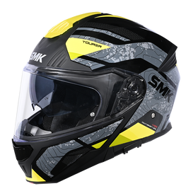 SMK Gullwing Navigator (GL264) Flip-up Helmet - Black/Grey/Yellow