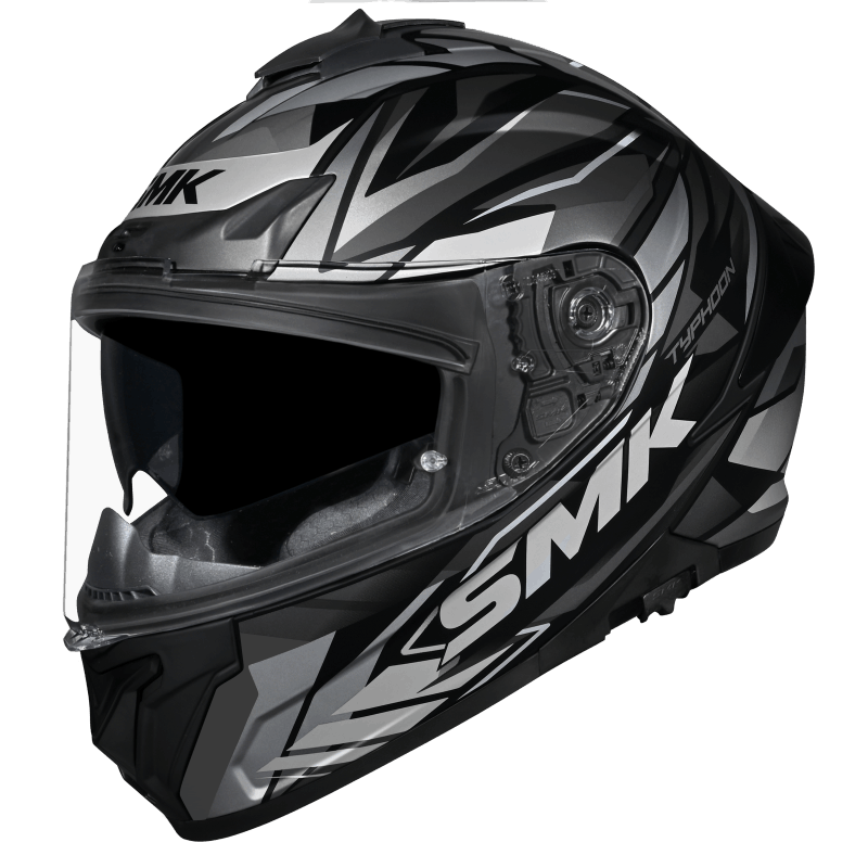SMK Typhoon 06 Rival (MA266) Full Face Helmet - Matt Black/Grey