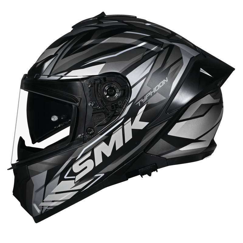 SMK Typhoon 06 Rival (MA266) Full Face Helmet - Matt Black/Grey