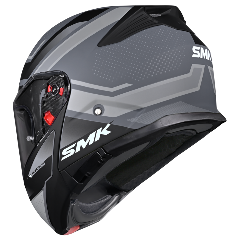 SMK Gullwing Supertour (MA661) Flip-up Helmet - Matt Grey/White