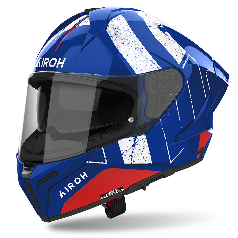 Airoh Matryx Scope Helmet - Blue/Red Gloss