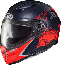 Load image into Gallery viewer, HJC F70 Spielberg Red Bull Ring Motorcycle Helmet - Blue/Orange