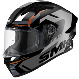 SMK Stellar K-Power Gloss Black/Grey/Orange GL267 Helmet