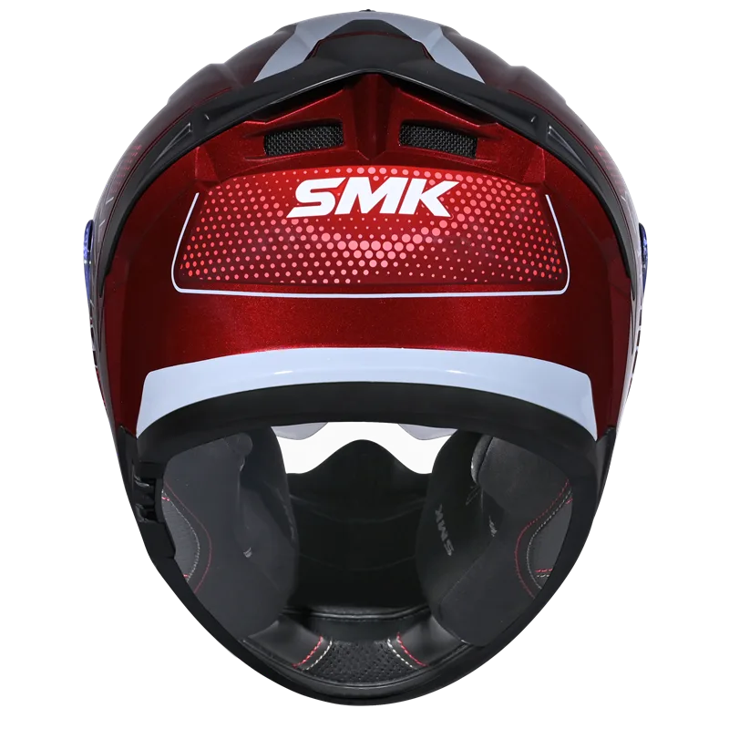 SMK Typhoon 06 Mystic (MA336) Full Face Helmet - Matt Red/Grey