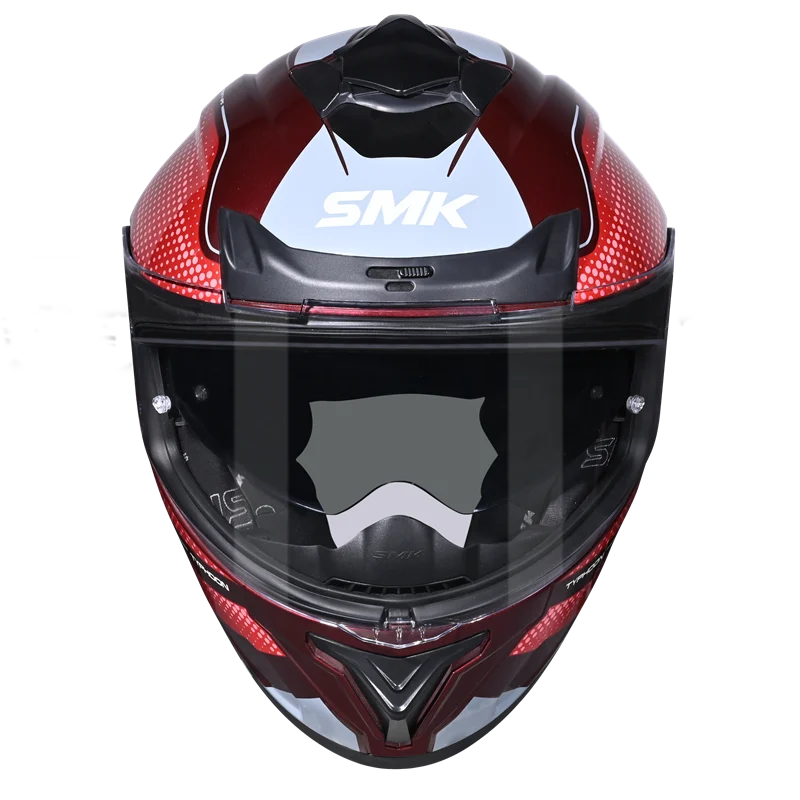 SMK Typhoon 06 Mystic (MA336) Full Face Helmet - Matt Red/Grey