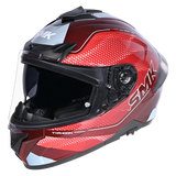 SMK Typhoon 06 Mystic (MA336) Full Face Helmet - Matt Red/Grey