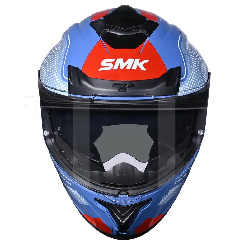 SMK Typhoon 06 Mystic (MA551) Full Face Helmet - Matt Blue/White
