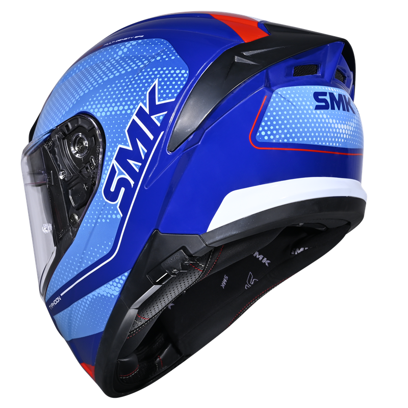 SMK Typhoon 06 Mystic (MA551) Full Face Helmet - Matt Blue/White