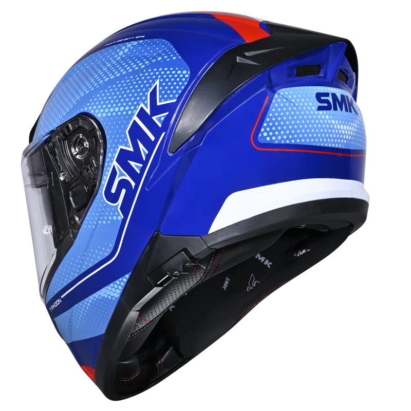 SMK Typhoon 06 Mystic (GL553) Full Face Helmet - Blue/Red