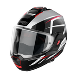 Nolan N120-1 Flip Over Classic Helmet - White Black Red