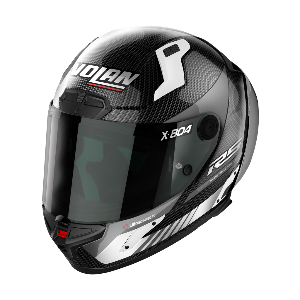 Nolan X-804 RS Full Face Hot Lap Helmet - Carbon White