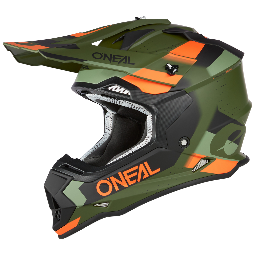 Oneal 2023 2 SRS Spyde V.23 Green/Black/Orange Helmet