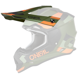Oneal Replacement Peak for 2023 2 SRS Spyde V.23 Green/Black/Orange Helmet