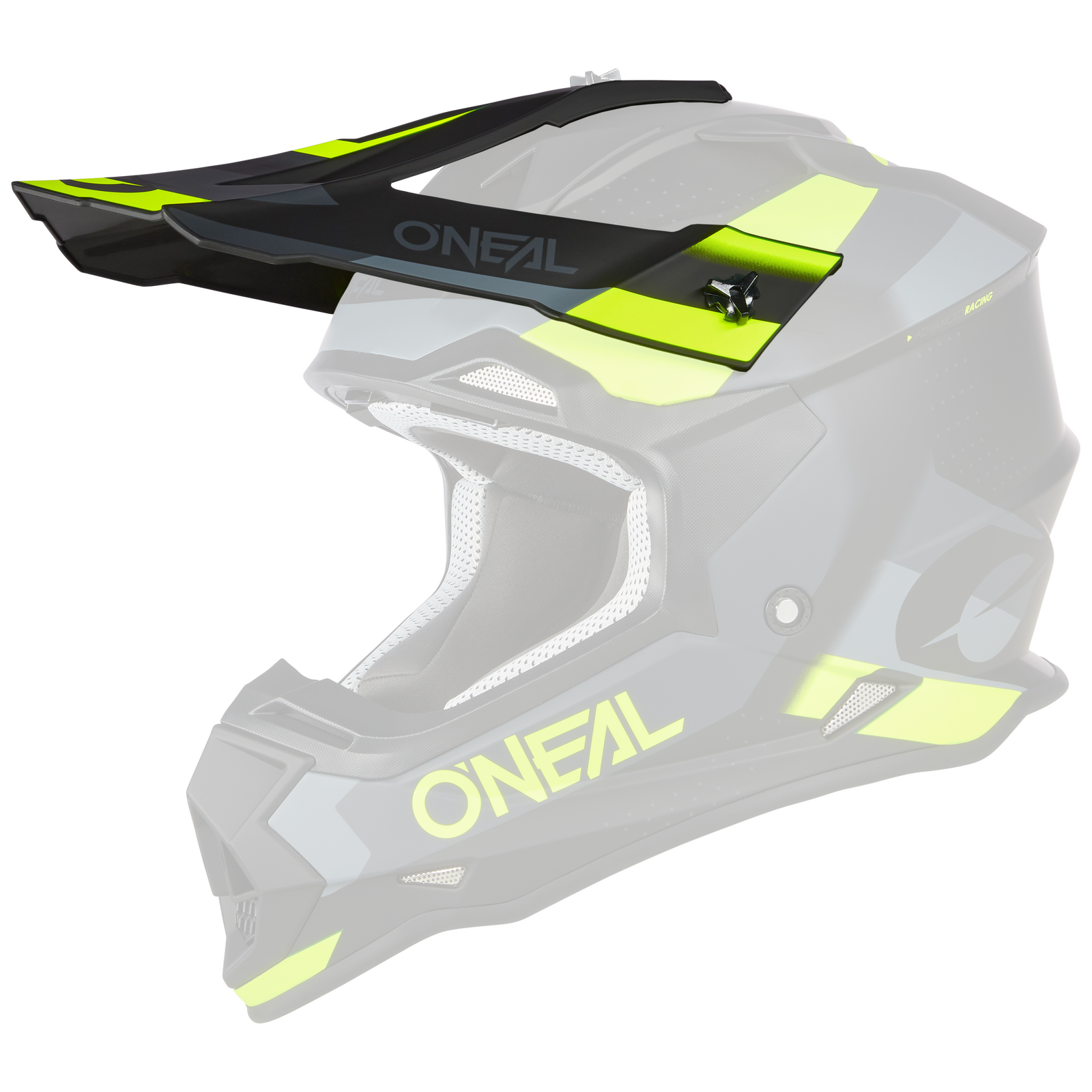 Oneal Replacement Peak for 2023 2 SRS Spyde V.23 Black/Grey/Neon Yellow Helmet