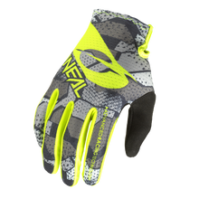 Load image into Gallery viewer, Oneal 2023 Matrix Camo V.22 Grey/Neon Yellow Gloves