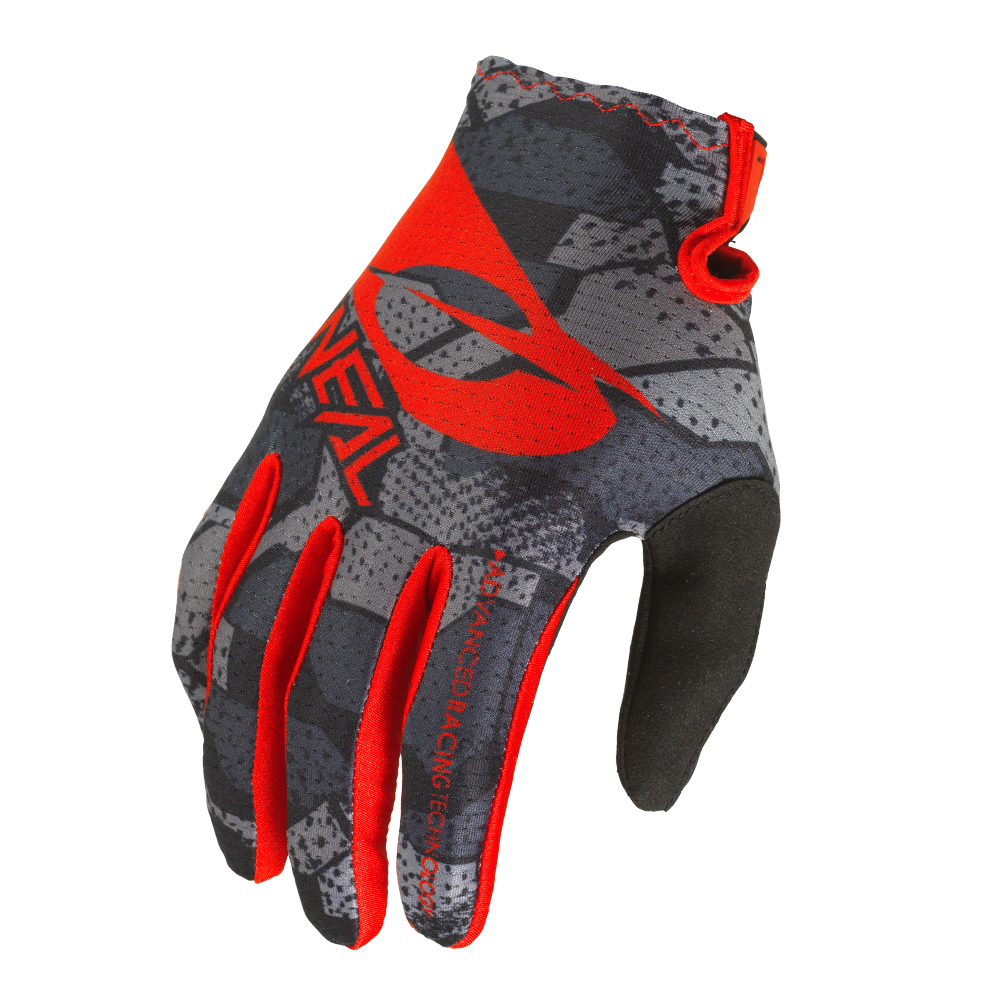 Oneal 2023 Matrix Camo V.22 Black/Red Youth Gloves
