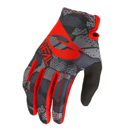 Oneal 2023 Matrix Camo V.22 Black/Red Youth Gloves