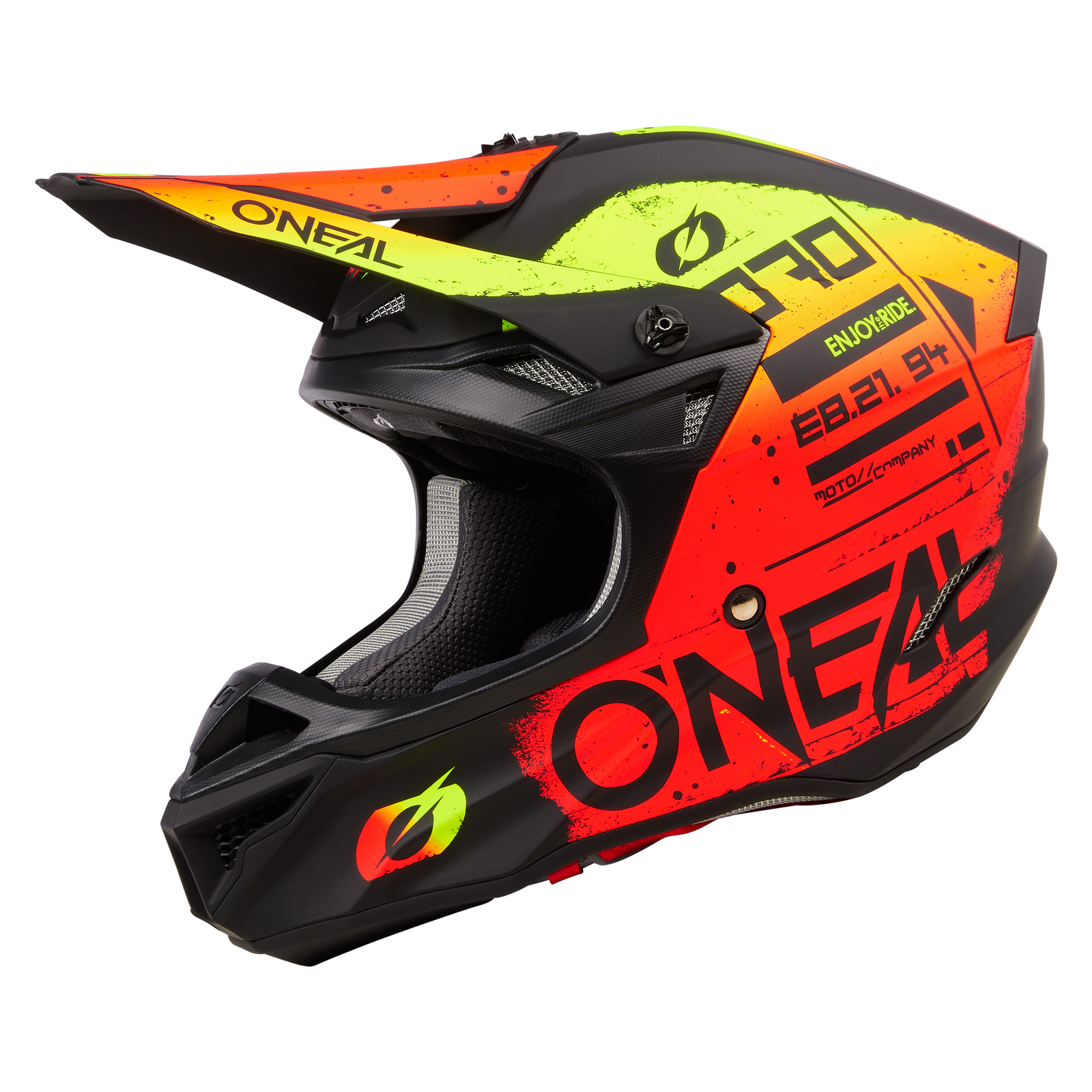 Oneal 2024 5 SRS Scarz V.24 Black/Red/Yellow Helmet