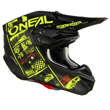 Load image into Gallery viewer, Oneal 2023 5 SRS Attack V.23 Black/Neon Yellow Helmet