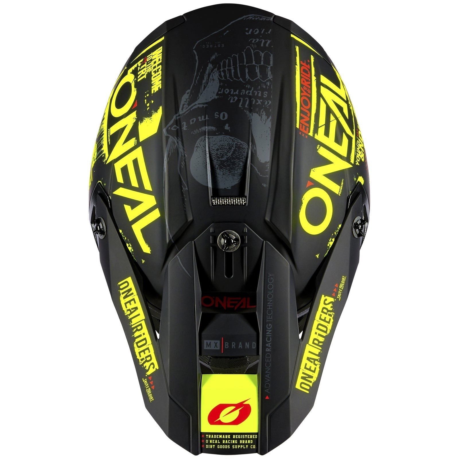 Oneal Replacement Peak for 2024 5 SRS Attack V.23 Black/Neon Yellow Helmets
