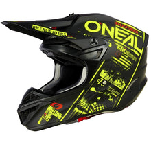 Load image into Gallery viewer, Oneal 2023 5 SRS Attack V.23 Black/Neon Yellow Helmet