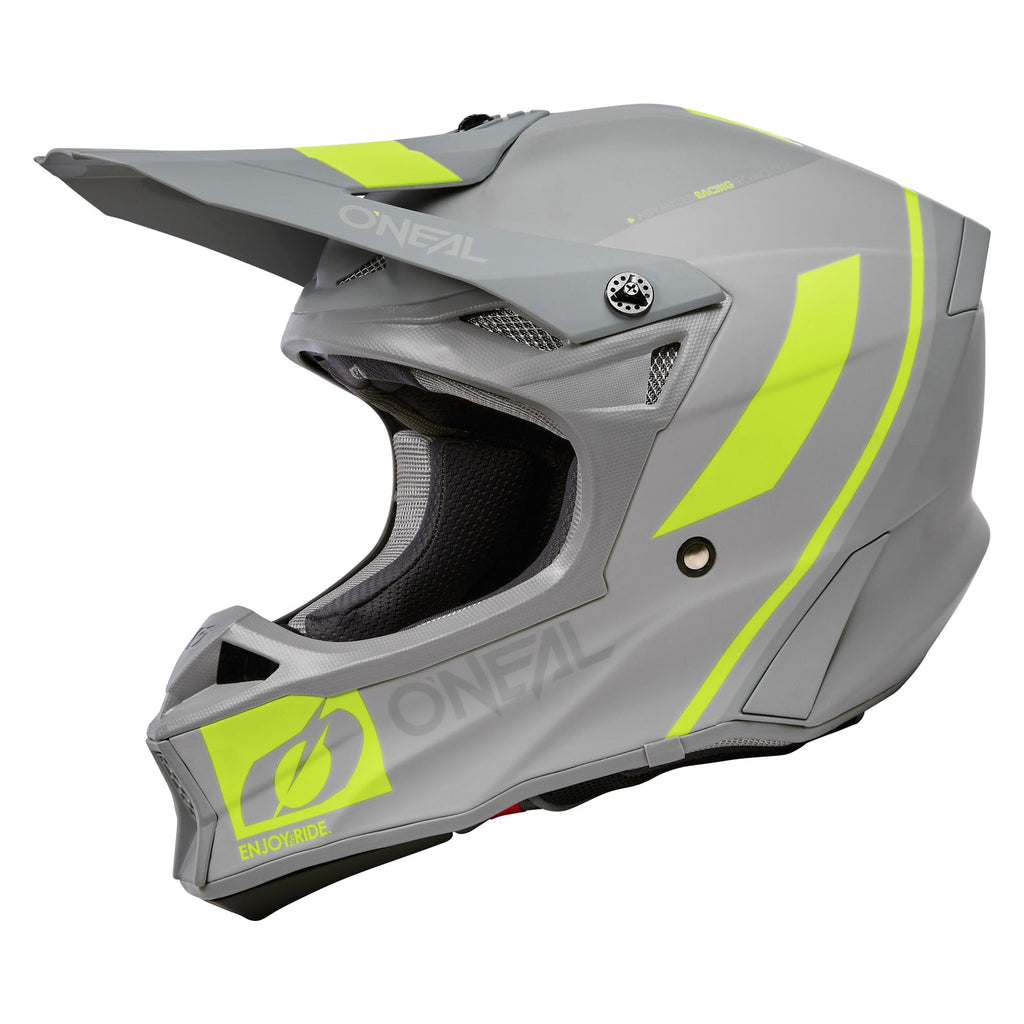 Oneal 2023 10 SRS Flow V.23 Grey/Neon Yellow Helmet
