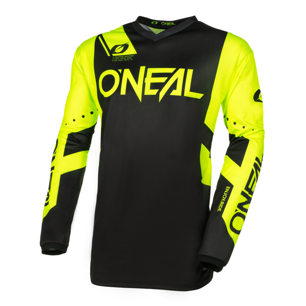Oneal 2024 Element Racewear V.24 Black/Neon Yellow Jersey