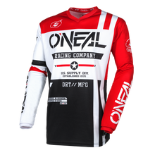 Load image into Gallery viewer, Oneal 2024 Element Warhawk V.24 Black/White/Red Youth Jersey