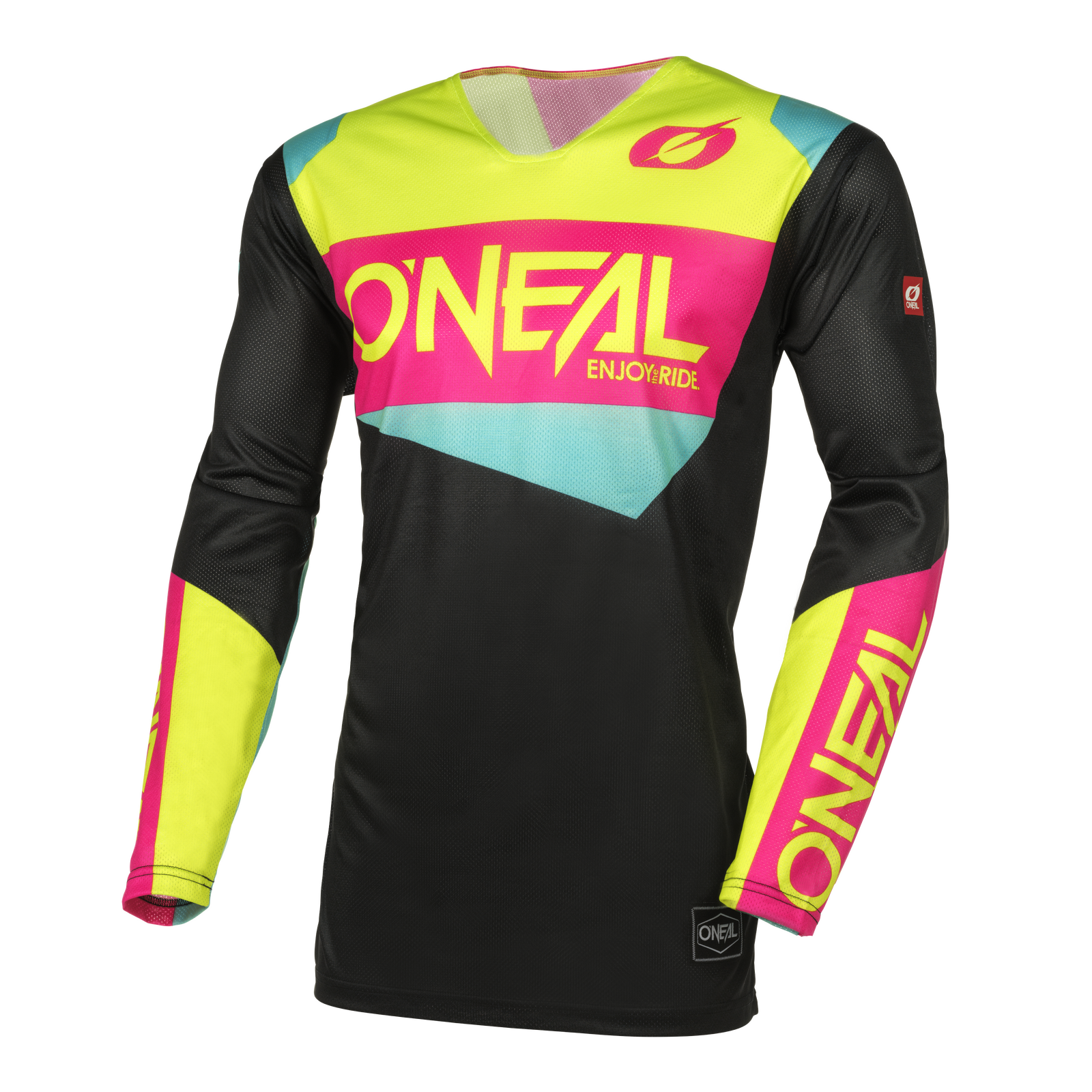 Oneal 2024 Hardwear Air Slam V.24 Black/Neon Yellow/Pink Jersey