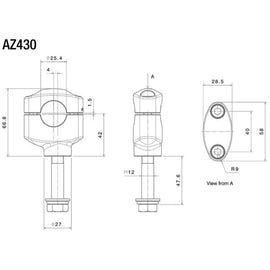Rizoma Handlebar AZ430B Risers