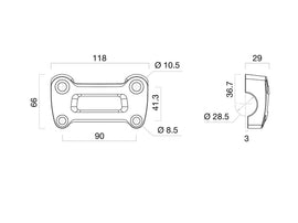 Rizoma Handlebar Clamp