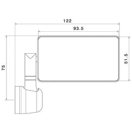 Rizoma Quantum End Bar Silver End Mirror