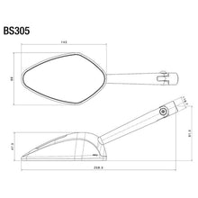 Load image into Gallery viewer, Rizoma Veloce L Sport Mirror Black