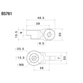 Rizoma BS761B Pair Mirror Adapters