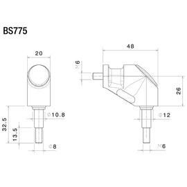 Rizoma BS775B Single Mirror Adapter