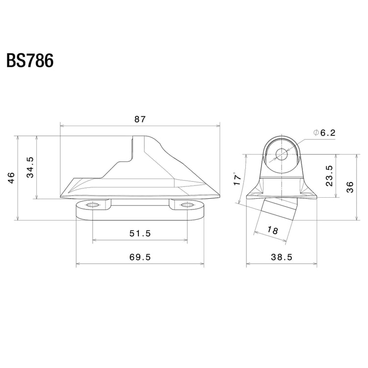Rizoma BS786B Single Mirror Adapter