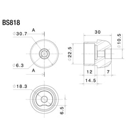 Rizoma BS818B Single Mirror Adapter