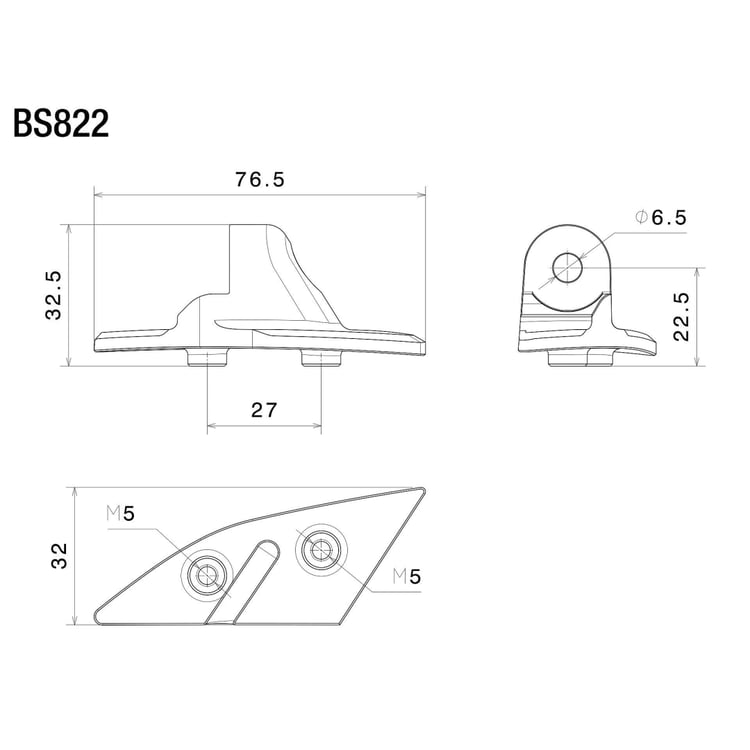 Rizoma BS822B Pair Mirror Adapters