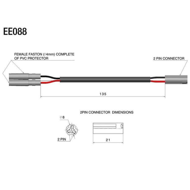 Rizoma EE088H Indicators Cable Kit