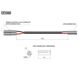 Rizoma EE088H Indicators Cable Kit