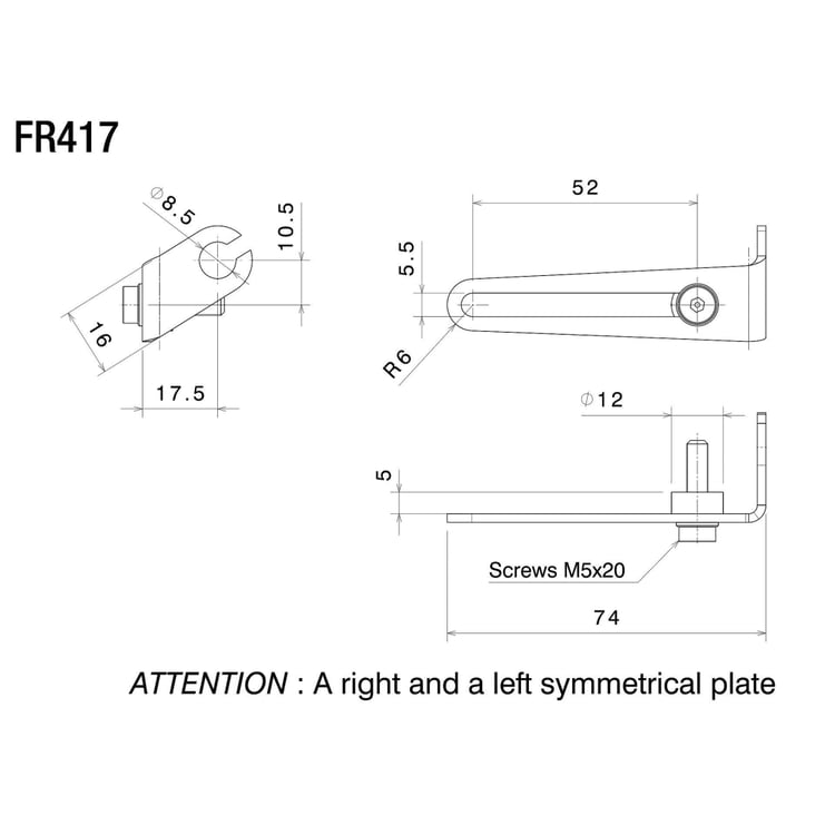 Rizoma FR417B Indicator Mounting Adapters