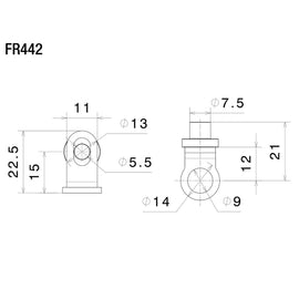 Rizoma FR442B Indicator Mounting Adapters