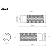 Load image into Gallery viewer, Rizoma Urlo 22 Silver Grips