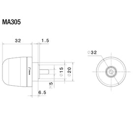 Rizoma Conical Black Bar End
