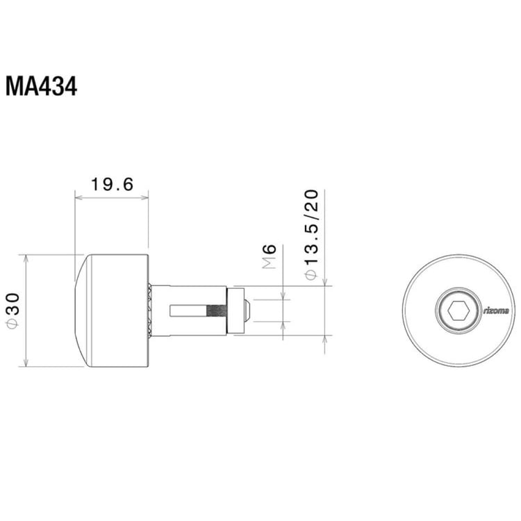 Rizoma \"PRO\" Bar Mount Adapter