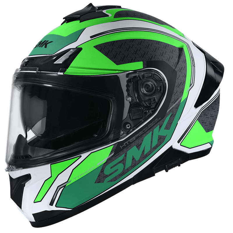 SMK Typhoon RD1 (MA186) Helmet - Matt White Green Grey