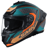SMK Typhoon RD1 (MA287) Helmet - Matt Black Green Orange